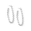 Silver Multi Teardrop Oval Shaped Open Hoop Earring - Adina Eden's Jewels