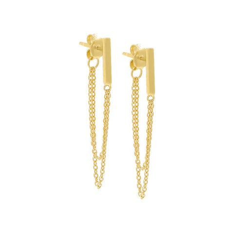 Solid Open Claw Front Back Stud Earring – Adina Eden