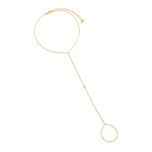 Gold Single Bezel Foot Chain - Adina Eden's Jewels