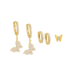 Gold Golden Butterfly Combo Set - Adina Eden's Jewels