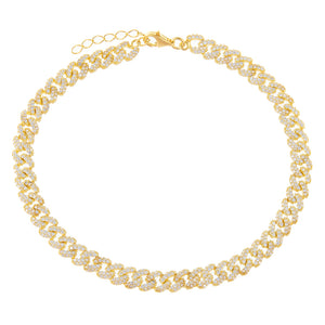  XS Pavé Chain Link Anklet - Adina Eden's Jewels