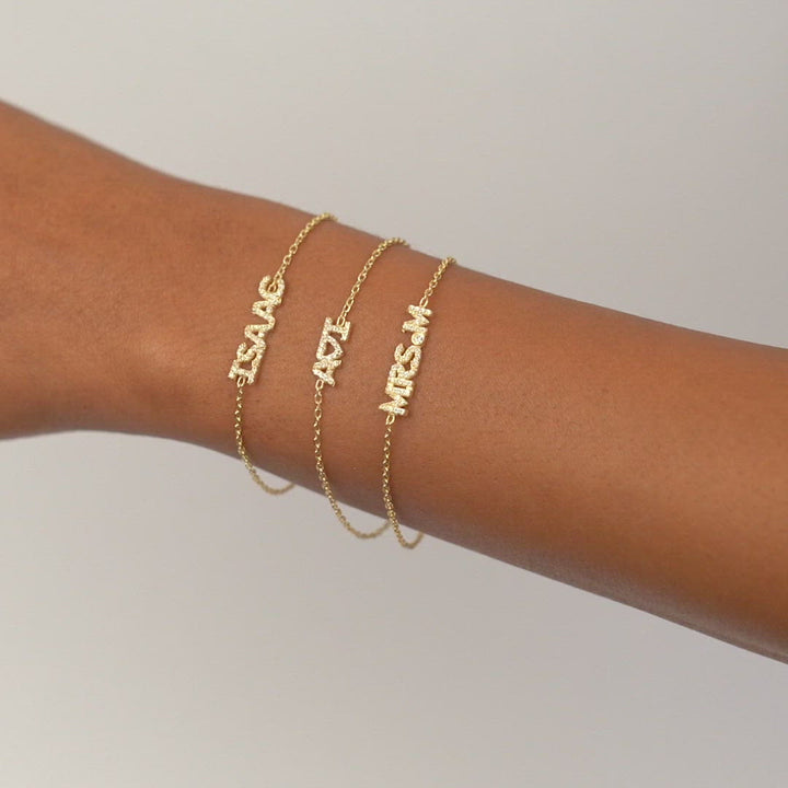 Pavé Mrs. Nameplate Bracelet - Adina's Jewels