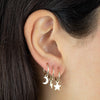  Solid Crescent Hoop Earring 14K - Adina Eden's Jewels