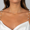  Petite Pearl X Wire Chain Necklace 14K - Adina Eden's Jewels