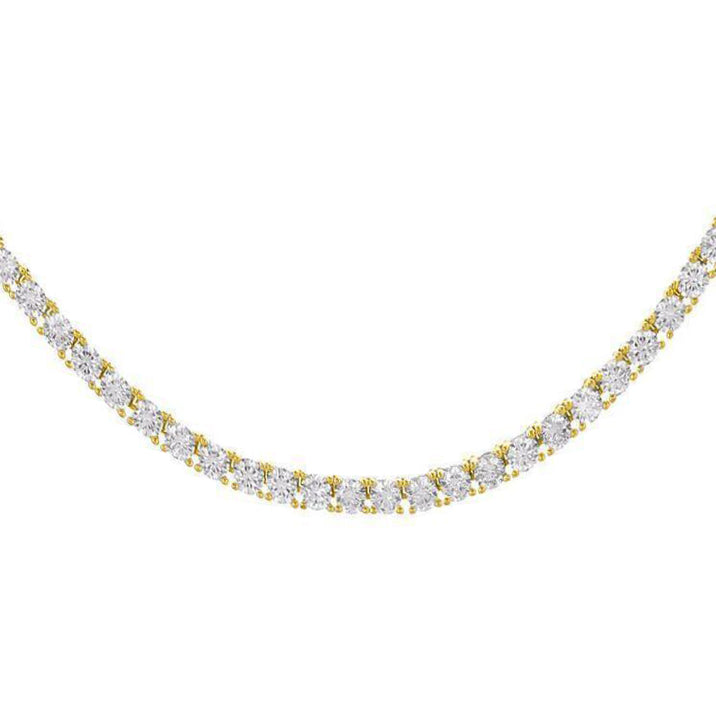 Gold / 2 MM / 22" Men's Tennis Necklace - Adina Eden's Jewels