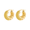 14K Gold Chunky Half Twist Hoop Earring 14K - Adina Eden's Jewels